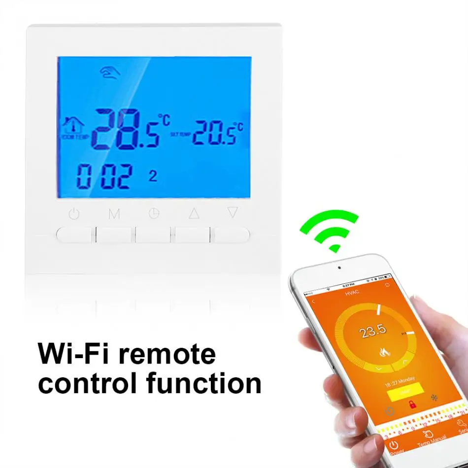 

Accurate Thermostat Programmable WiFi Wireless Heating Thermostat Digital LCD Touch Screen App Control