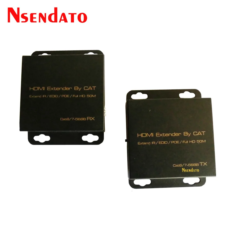 Nsendato 50 м HDMI удлинитель Ethernet передатчик ресивер с ИК через один cat5e/6 кабель 1080P EDID