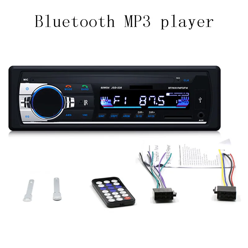 

Bluetooth Car MP3 Player Audio Stereo Car FM Radio transmitter modulator 12V In-dash 1 Din Aux USB SD card Auto Radio 4900 chip