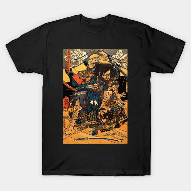 

2019350 Japanese art Samurai Battle T-Shirt the samurai Unisex and Womens Fitted New T Shirts Funny Tops Tee New Unisex Funny