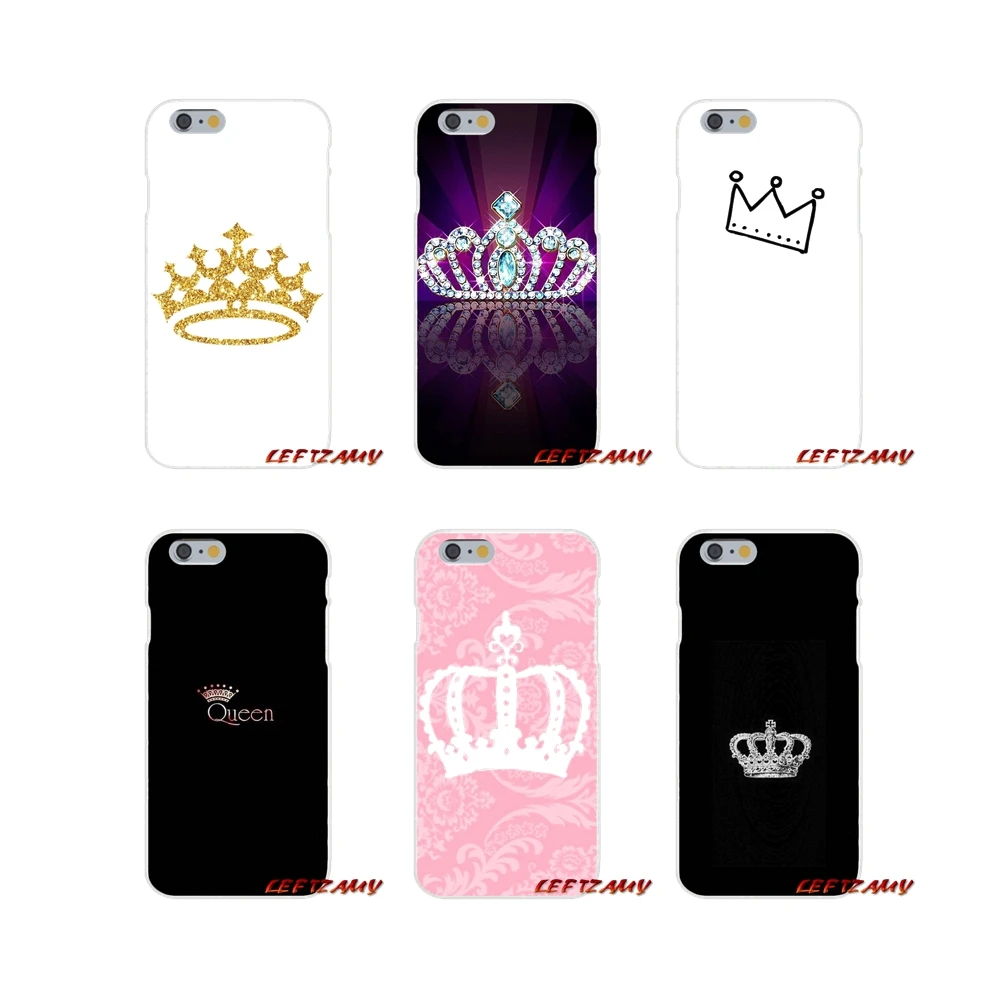 buy For iPhone X XR XS MAX 4 4S 5 5S 5C SE 6 6S 7 8 Plus PRINCESS Queen boss crown king Accessories Phone Shell Covers