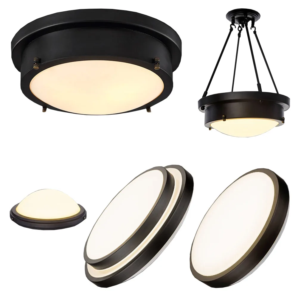 

HGhomeart American Retro Style Iron Dining Room Led Ceiling Light Luminaria Indoor Lighting Bedroom Lamp Led Ceiling Light Lamps