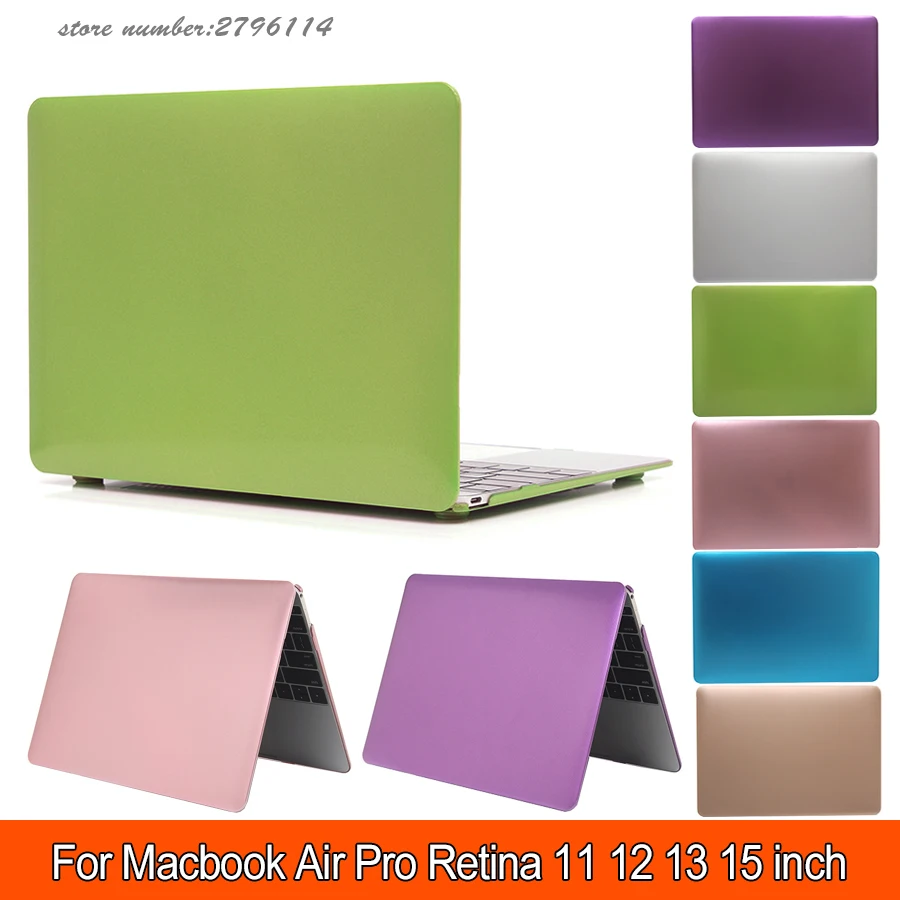 Металлический чехол для Macbook Air 11 13 Pro 15 Retina 12 дюймов серебристый или золотой