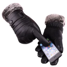 Мужские достойные перчатки с сенсорным экраном, мужские кожаные перчатки, элегантные весенние теплые варежки с текстовым принтом, высококачественные варежки Morewin