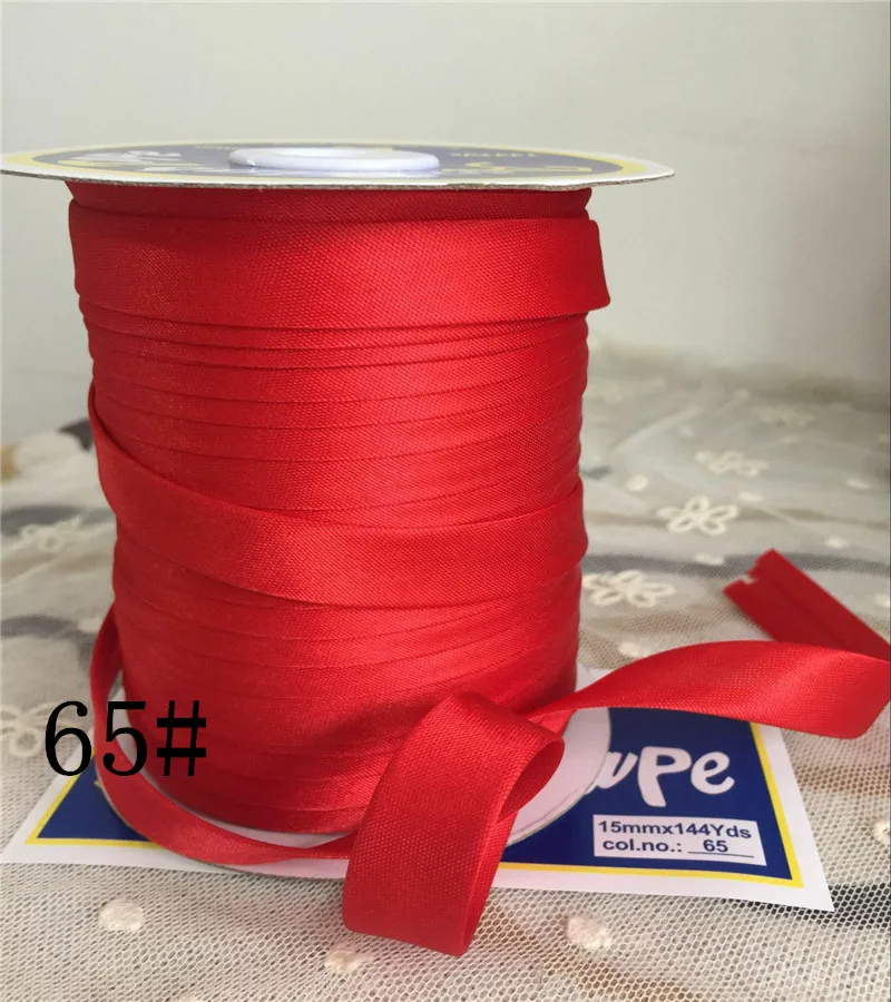 

5/8" (15mm)X25Yards/Card Satin Bias Tape Binding Tape,AW Brand handmade For DIY Garment Sewing And Trimming