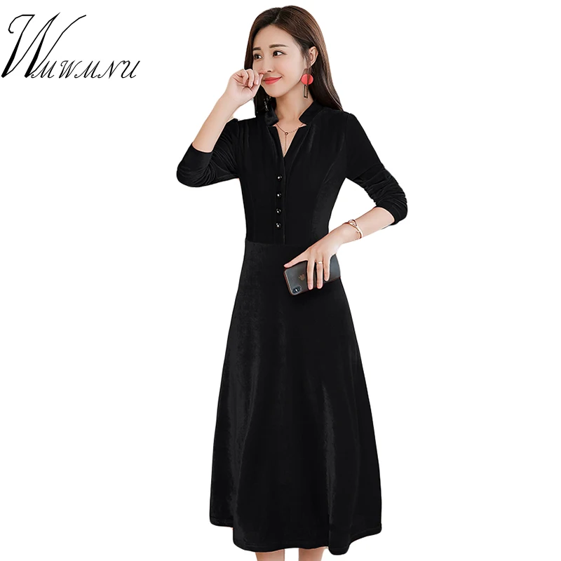 Plus Size 4XL Mom Long Dress 2018 Hot Sale Spring Warm Vintage ...