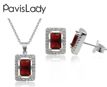 

Pavislady Real 925 Sterling Silver Earring and Necklace Jewelry Sets Geometric Fine Jewelry in Perfect Quality