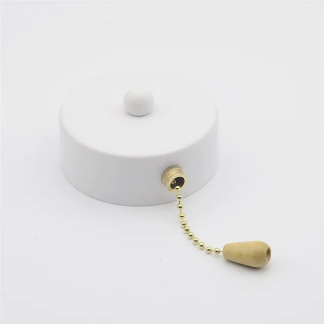 beads zipper pull rope wall switch with 5cm beaded rope switch&wooden