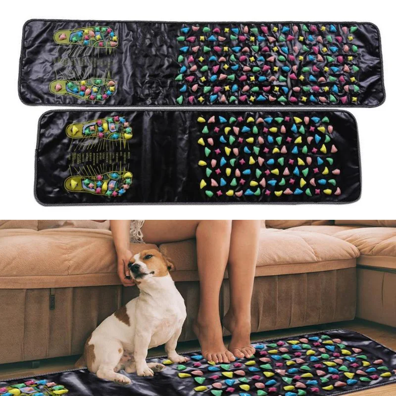 

2sizes Foot Massage Mat Colorful Cobblestone Reflexology Pad Pain Relief Walk Stone Foot Acupressure Massage Cushion