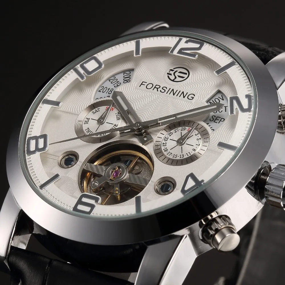 FORSINING Лидирующий бренд роскошные часы мужские модные военные автоматические