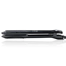 HTG 2 in1 выпрямитель для волос и щипцы для завивки волос электрическая многофункциональная волос керамический для выпрямления железа ЖК-дисплей HT092B