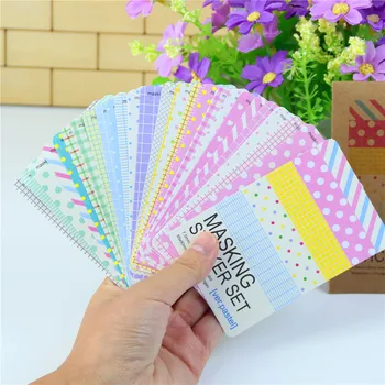 

Scrapbooking 27 PCS Basic Masking Tape Craft Stickers Pack Decorative Labelling Art Adhesives