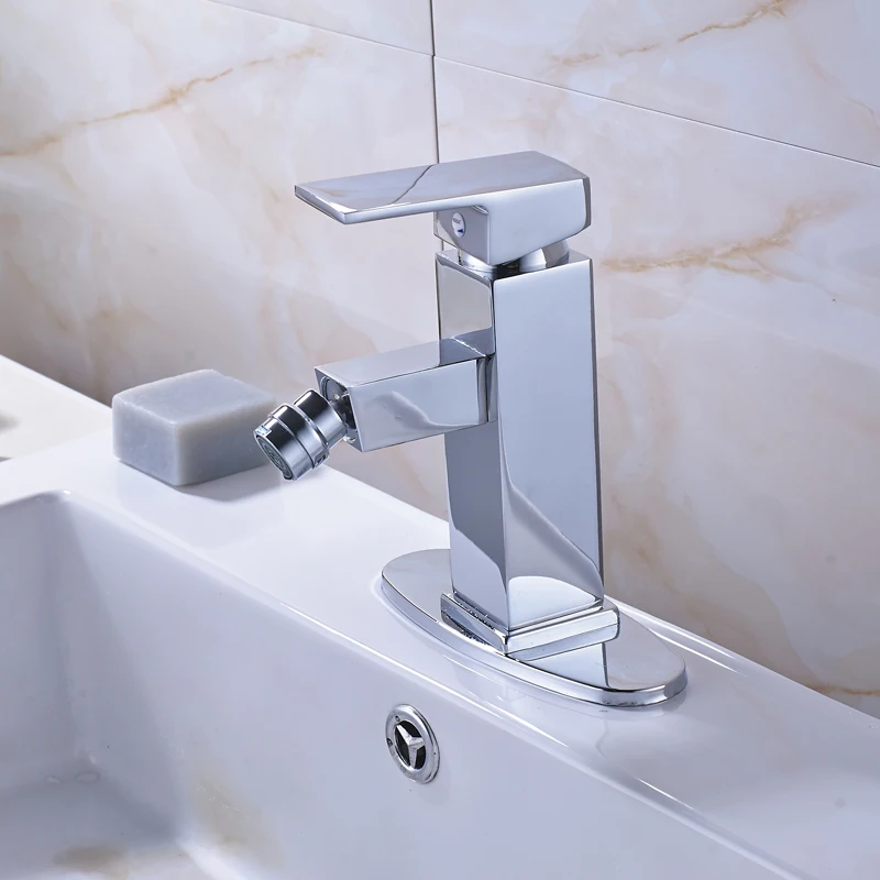 SEVETILKA Commercial Single Handle Single Hole Polished Chrome Bathroom tap,Mono Hot/&Cold Water Bathroom Sink Taps
