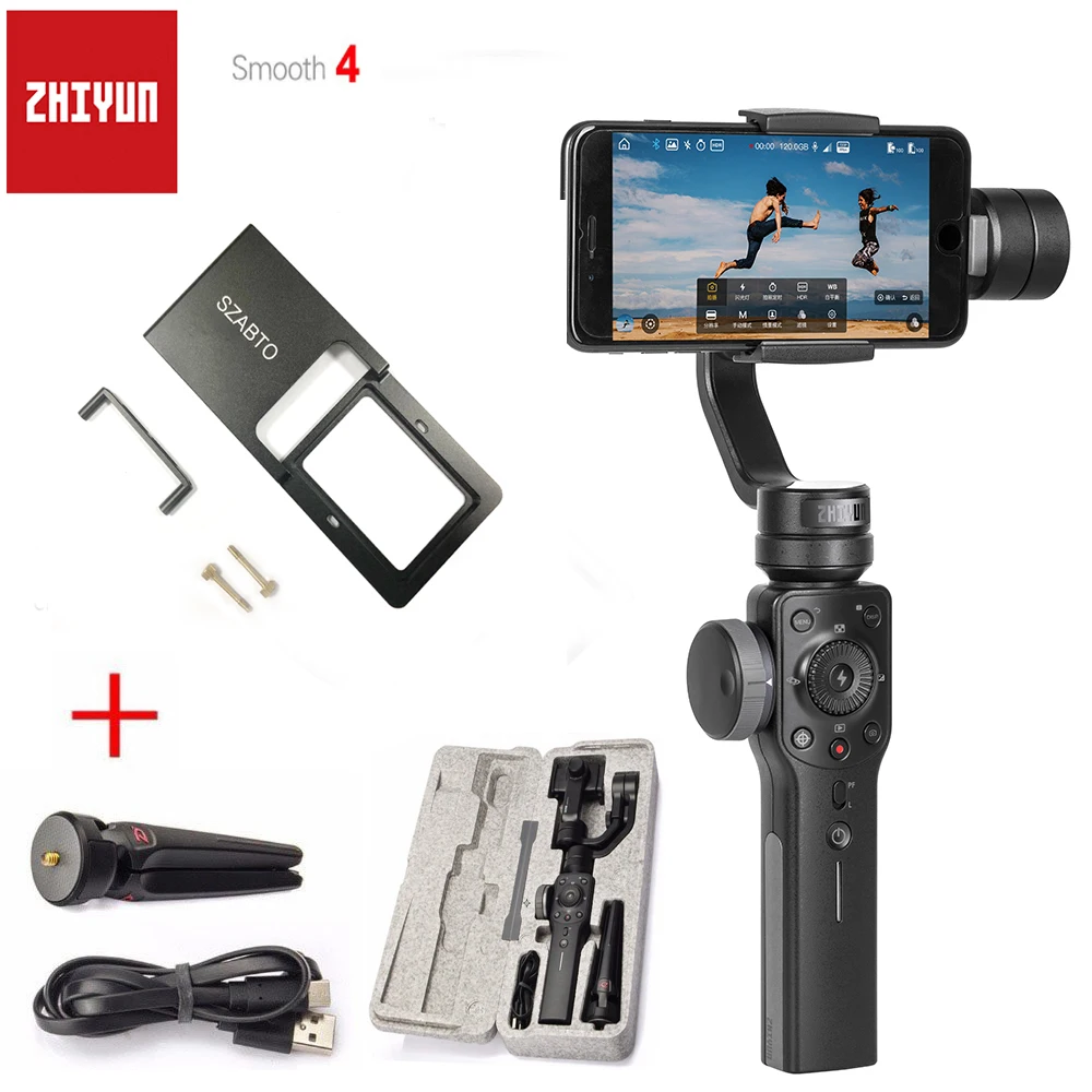 Zhiyun Smooth Q Smooth 4 3 Axis Gimbal Steadicam Stabilizer for iPhone