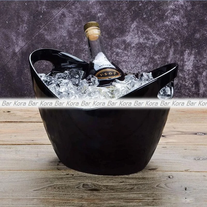 bar tools Plastic transparent garden ice bucket Super large ice bucket beer champagne big