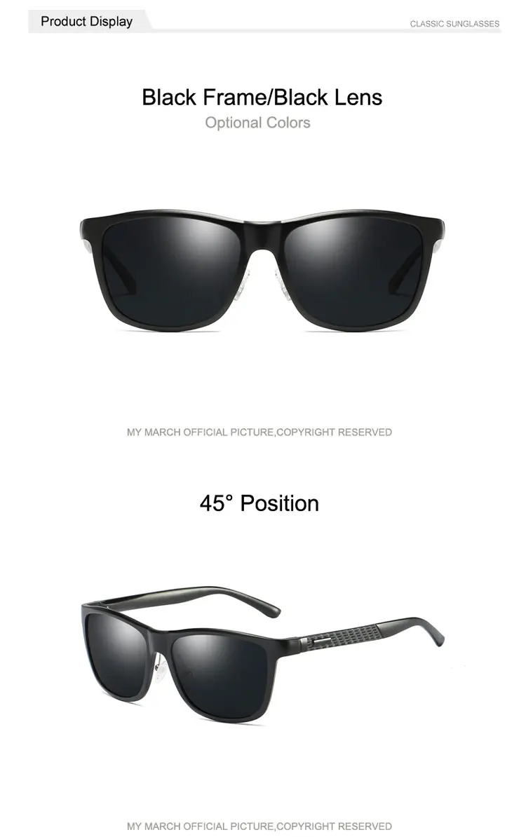 MYMARCH, Винтажные Солнцезащитные очки, мужские, поляризационные, брендовые, дизайнерские, квадратные, мужские солнцезащитные очки,, очки для вождения, Oculos gafas De Sol, UV400