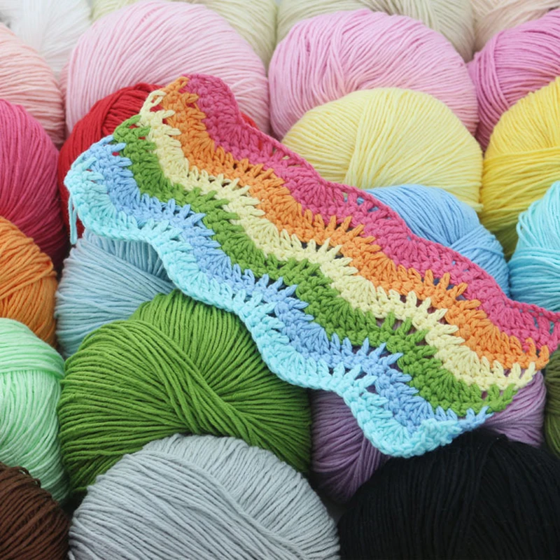 Comfortable Cotton Yarn For Knitting Baby Sweater/Shoes Crochet Hand