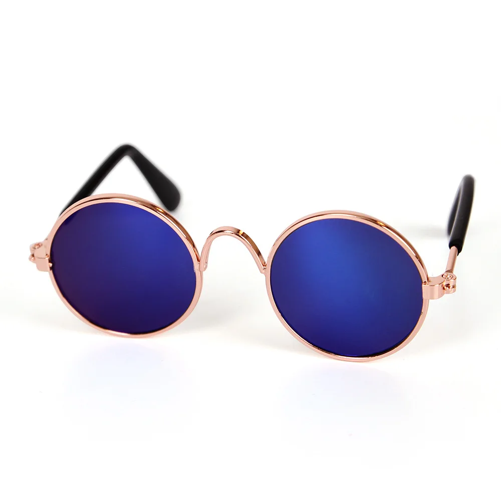 Кошачьи солнцезащитные очки, светоотражающие солнцезащитные очки для собак, мишки, забавные головные уборы, аксессуары для домашних животных, кошачьи очки - Цвет: Blue reflection