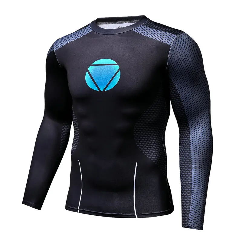 Aliexpress.com : Buy Iron Man Fitness Compression Shirt Men Long Sleeve ...