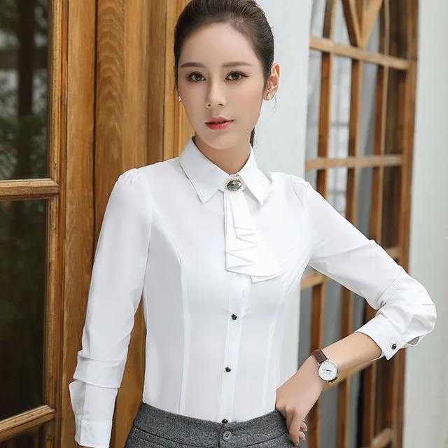 Women Formal Blouse Fashion 2017 Autumn Long Sleeve Blusa Tops Women Formal Blouse Fashion 2017 Autumn Long Sleeve Blusa Tops Korean Style Female Office Wear Shirts