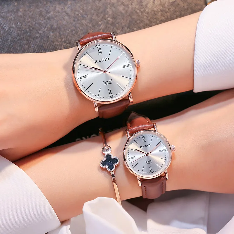2017 BASID brand Couple Watches for Lovers Pair Quartz Wrist Watch