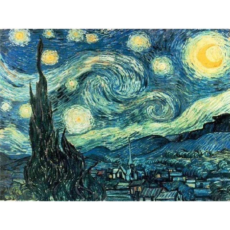 van gogh starry night diamond art intermediate kit