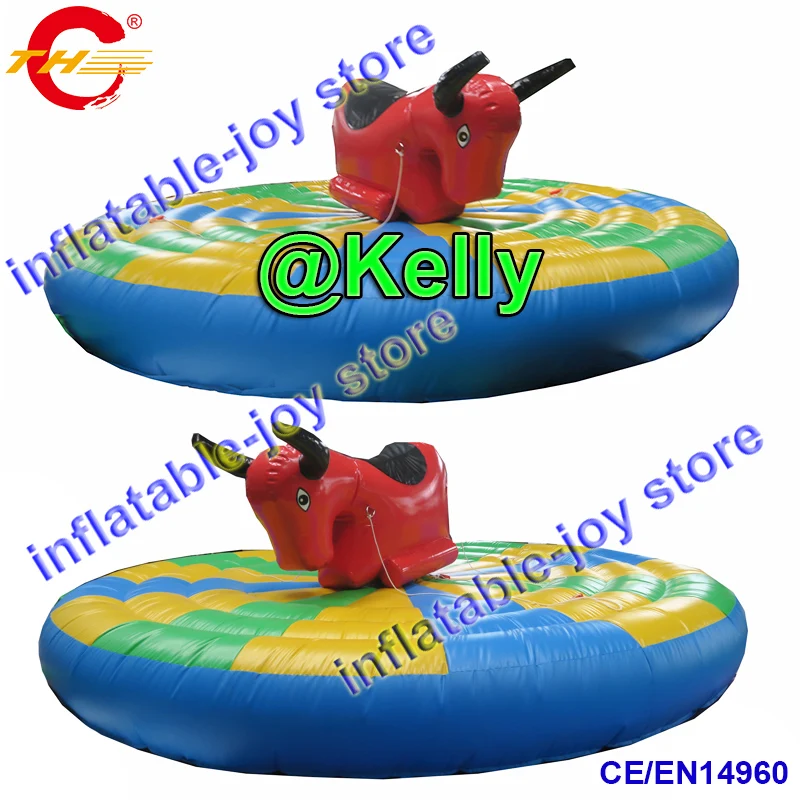 Fast shipping inflatable bull ride game for kids and adult, CE