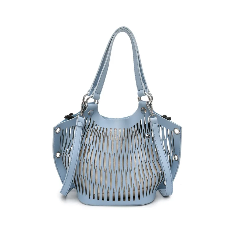 

Hollow Bucket Bags 2018 Shoulder Bag Female Korean Fashio Messenger Bag