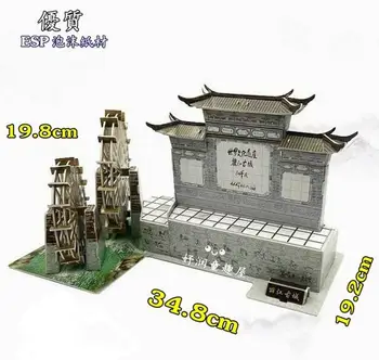 

candice guo! 3D puzzle paper model DIY toy China Yunnan Dali Old Town of Lijiang assembly toy birthday Christmas gift 1pc