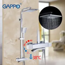 GAPPO ванная комната дождевой Термостатический смеситель для душа набор белый и хром цвет смеситель настенные наборы для душа и ванной