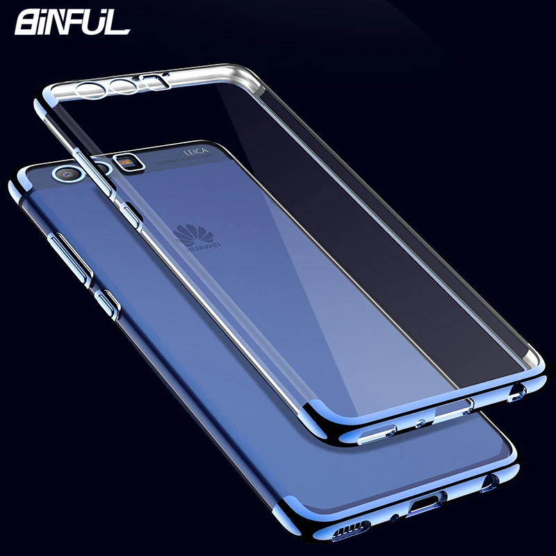 

Huawei P10 Plus Case Cover Luxury Transparent Plating TPU Soft Silicone Back Carcasa For Huawei P10 Plus P10 Coque Fundas Capa