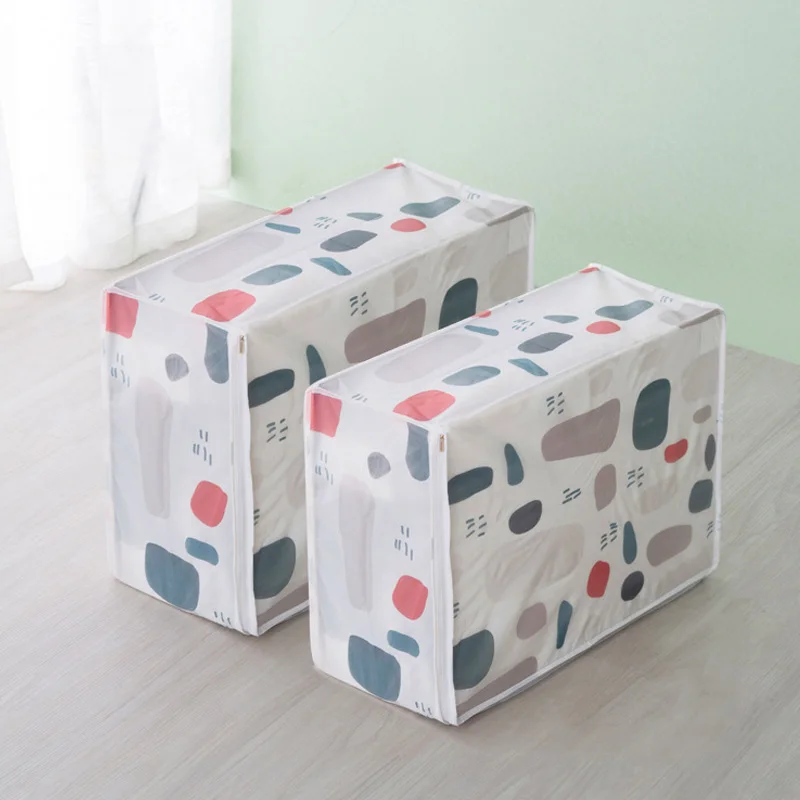 

1pc Dustproof Moisture Proof Quilt Storage Bags Luggage Bags Home Storage Organiser Washable Wardrobe Clothes Storing Bag 2 Size