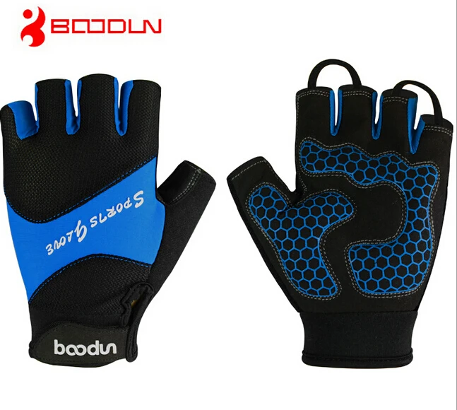 Boodun New Cycling font b Gloves b font Half Finger Men Shockproof MTB Mountain Bike Bicycle
