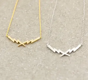 

Newest Listing Jewelry Necklace,Thunder Lightning Bolt Pendant Necklace,Batman Necklace--30pcs/lot