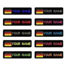 Пользовательские Германия имя патчи бирки персонализированные железные на крючок подложки вышитые