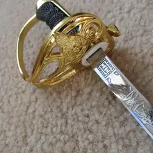 S0057 миниатюрная британская викторианская пехота сергеанта меч письмо открывалка W/настольная подставка 12"