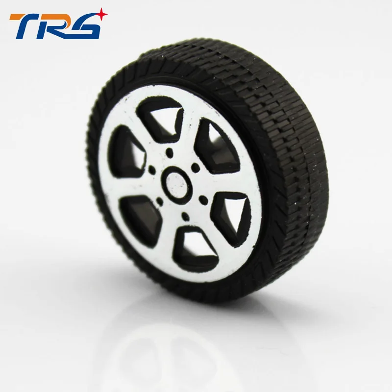 20pcs 30*9*1.9mm plastic car wheel toy tire model wheel hub DIY