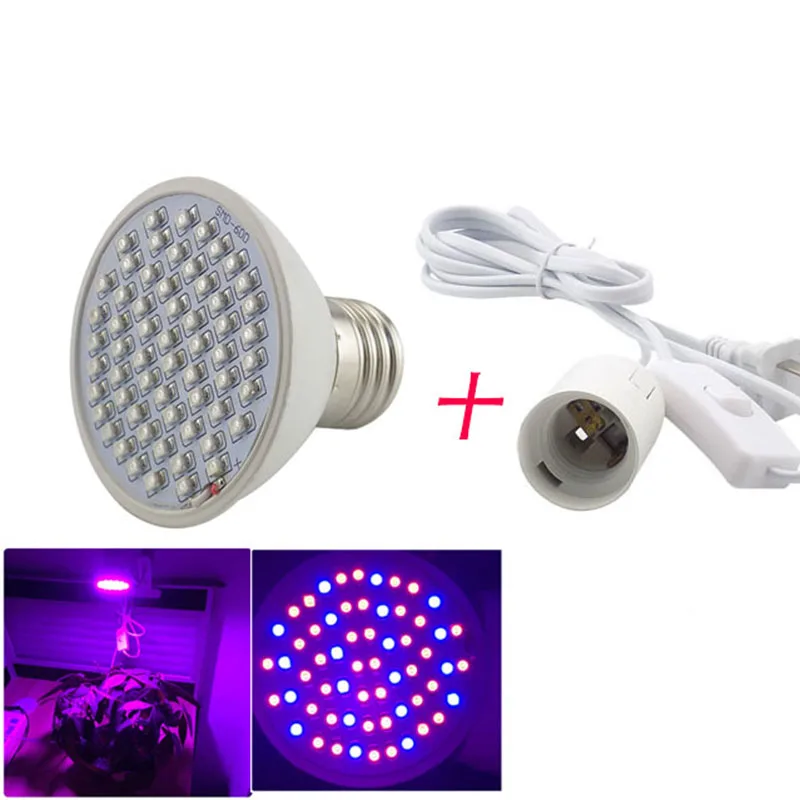 60 Leds Led Grow Light Plant Growth Bulbs With 360 Degrees Flexible