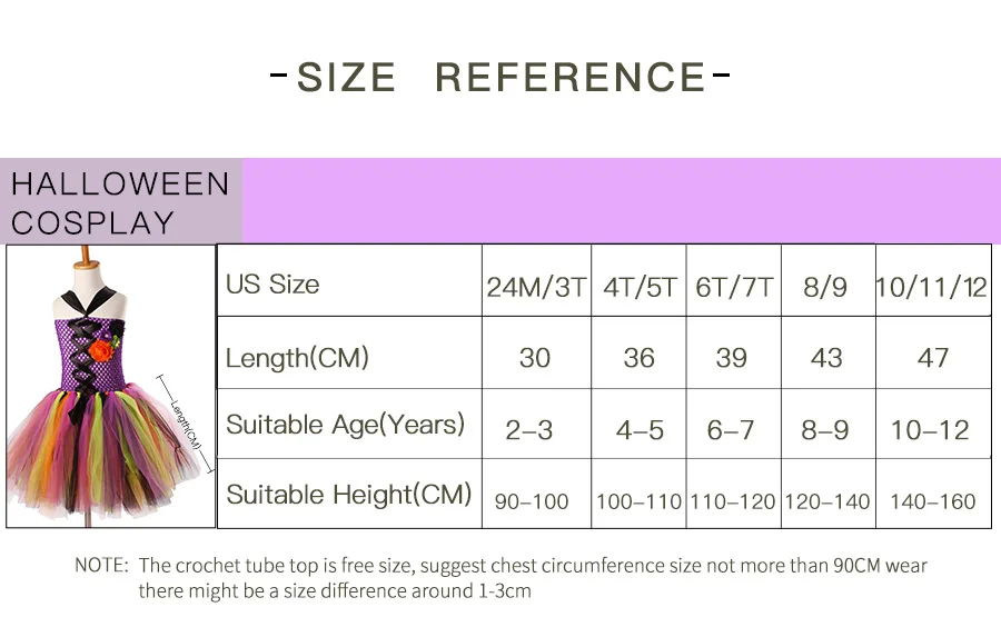 Girls Witch Tutu Dress with Mask Rainbow Style Kids Halloween Costumes Tulle Flower Baby Girl Fancy Carnival Party Tutu Dresses (1)