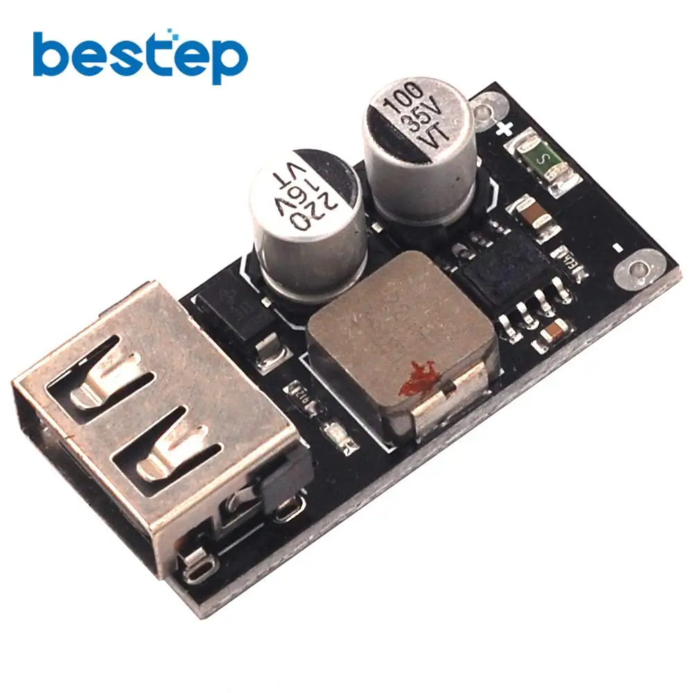 USB конвертер QC3.0 QC2.0 понижающий модуль зарядки 6 32 В 9 12 24 для быстрой печатная плата