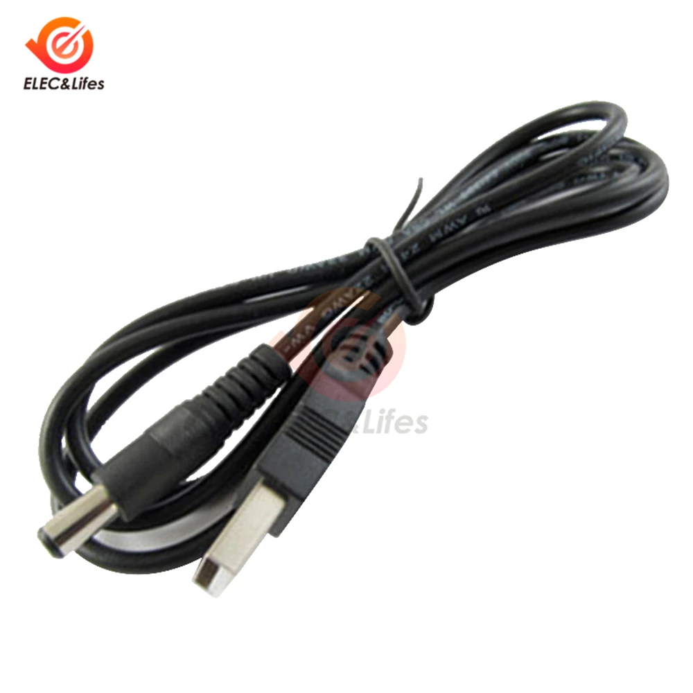 

2Pcs Smart Electronics 80CM 5.5X2.1mm DC Power Cable USB 2.0 Male to DC 5.5X2.1 Power Supply Connector Adapter Cable Line Cords