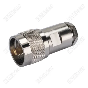 

30 Pieces UHF Clamp PL259 Male Plug Straight Type for LMR195 RG58 RG400 RG142 Cable RF PL-259 coaxial connector Brass