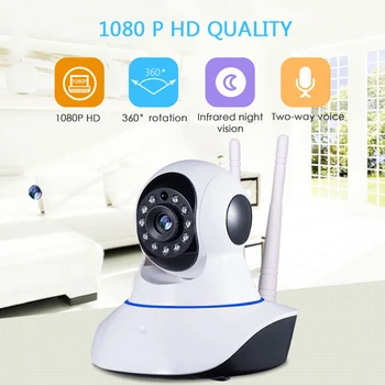 

HD 1080P 2MP Home Security IP Camera Wireless Samrt Mini PTZ Audio Video Camara Nanny CCTV Wifi Night Vision IR Baby Monitor