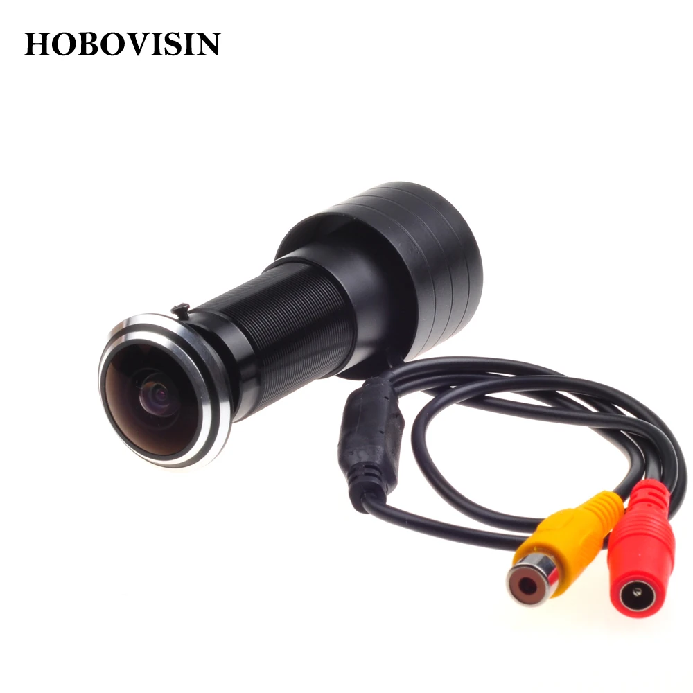 HOBOVISIN New Door Eye Hole Mini Camera 1/3" Color CMOS 800TVL PEEPHOLE DOORVIEW Mirror Color Camera 170 Degree WIDE ANGLE LENS
