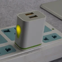 5 в 2.1A капель воды светодиодный светильник с двумя usb-портами US EU вилка AC настенное зарядное устройство Авто адаптер питания для быстрой зарядки для IPhone samsung