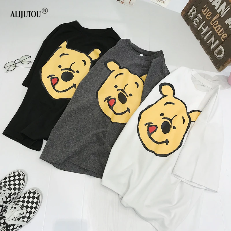 Winnie Summe T Shirt 90s new Women Cartoon Printed Animal Short Sleeve Cute Cartoon T-Shirts Harajuku Style Casual Loose Tops Winnie Summe T Shirt 90s new Women Cartoon Printed Animal Short Sleeve Cute Cartoon T-Shirts Harajuku Style Casual Loose Tops