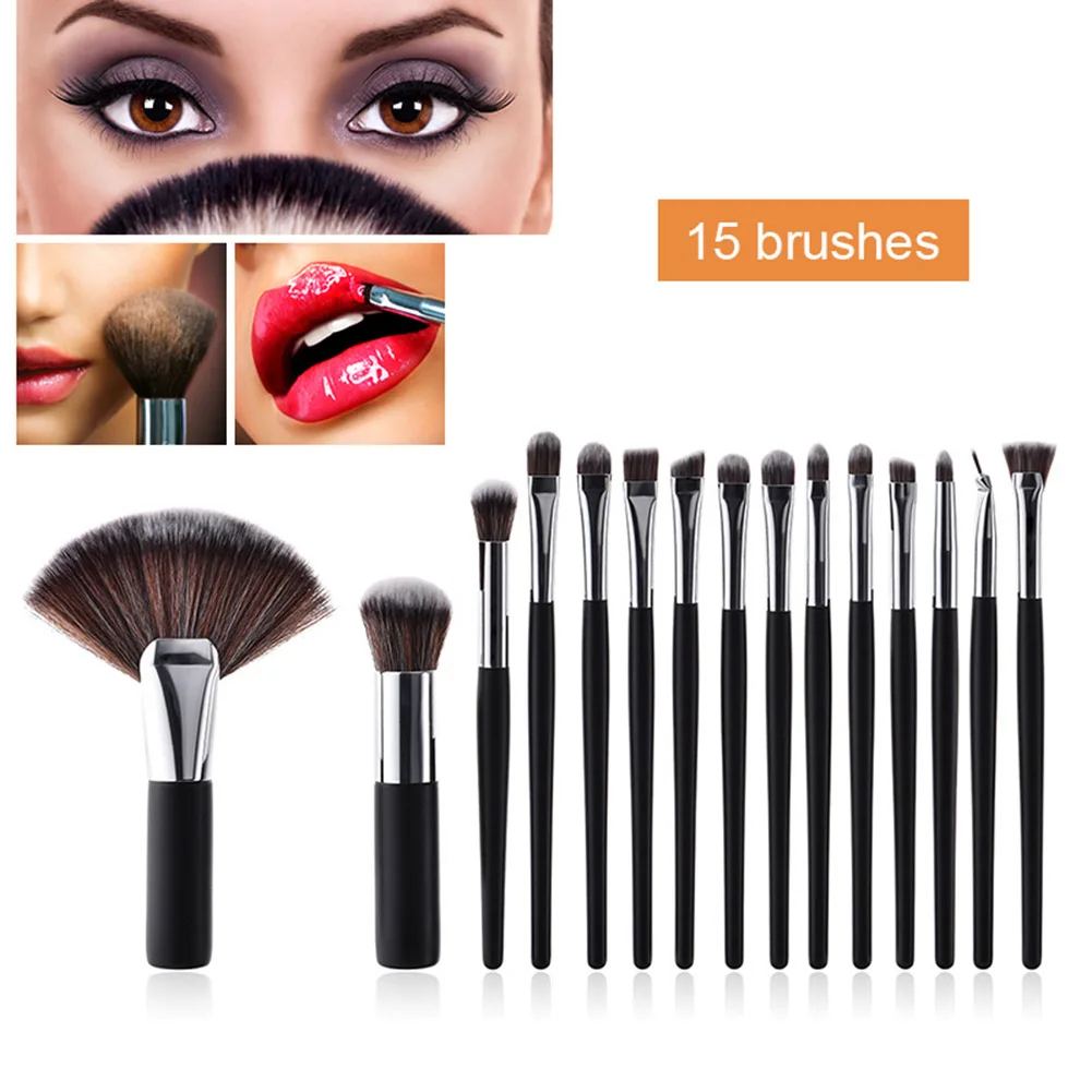 

15Pcs Mini Brush Concealer Blending Lip Flat Top Eyebrow Powder Beauty Cosmetic Tools High Quality Mkaup Brush FM88