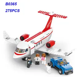 275 шт./компл. B0365 ABS строительные блоки концепция самолет с 4 куклы Конструкторы для Для детей Training подарки