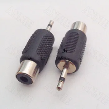 

50pcs/lot Mono Channel To AV Converter 2.5 Lotus Male To 2.5 RCA Female Socket