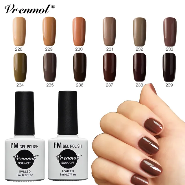 Vrenmol 8ml Painting Gel Varnish Brown Series Color Gel Nail Polish Vrenmol 8ml Painting Gel Varnish Brown Series Color Gel Nail Polish